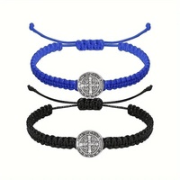 Bracelet unisexe en fer fait main réglable, motif Vierge Marie chrétienne, populaire en Europe et en Amérique, vente en gros