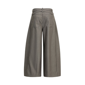Pantaloni da Completo a Vita Alta con Doppia Chiusura, Gamba Larga, Drappeggiati, <span class=keywords><strong>Oversize</strong></span>, Plissettati e Comodi per Uomo - Product Image 3