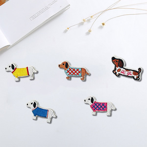 Parche Bordado de Perro Salchicha de Jintao, Parche Termoadhesivo Decorativo para Tela, Forma Irregular - Product Image 2