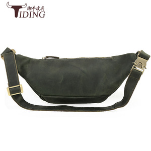 Riñonera de Cuero Genuino para Hombre Tiding, Color Verde Crazy Horse, Duradera, Informal, para Exteriores - Product Image 5