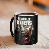 Custom The Walking Dead Tazas Zombie Ghost Fearsome Horror Terror Biter Taza Sublimación Café Taza de cerámica