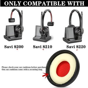 Almohadillas de Repuesto Compatibles con Auriculares Inalámbricos Plantronics <span class=keywords><strong>Savi</strong></span> 8220 <span class=keywords><strong>Savi</strong></span> 8210 <span class=keywords><strong>Savi</strong></span> 8200, Cojines de Espuma Viscoelástica Suave, Accesorios - Product Image 2