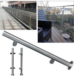 Rail <span class=keywords><strong>de</strong></span> <span class=keywords><strong>Balustrade</strong></span> en acier inoxydable, accessoires <span class=keywords><strong>de</strong></span> quincaillerie, poteau <span class=keywords><strong>de</strong></span> glaçage des escaliers, clôture <span class=keywords><strong>de</strong></span> <span class=keywords><strong>jardin</strong></span>, balancier <span class=keywords><strong>de</strong></span> protection en verre - Product Image 3