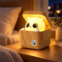 Lampe de chevet intelligente pour chat, commande vocale, télécommande, rechargeable par USB, 3 couleurs, intensité réglable, maison intelligente