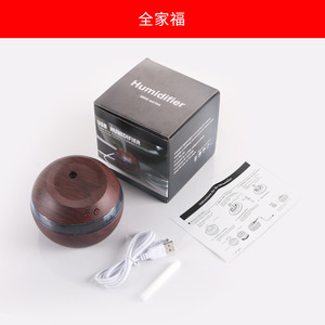 เครื่องเพิ่มความชื้นในอากาศแบบอัลตราโซนิก ดีไซน์ลายไม้ ใช้พลังงานจาก USB เครื่องฟอกอากาศขนาดเล็กสำหรับโต๊ะทำงาน เครื่องกระจายกลิ่นหอมสำหรับบ้านและสำนักงาน - Product Image 4