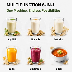 Mixeur-blender multifonctionnel silencieux 1,5 L 600 W pour lait de noix, d'amandes et de soja, avec couvercle insonorisant - Product Image 5