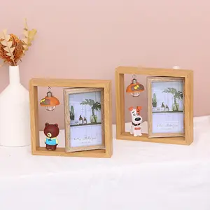 Wholesale Photo Frames To Custom-Made Couples Photo 6 Inch 6 Double-Sided Cute Rotating Album Frame Photo Ornaments