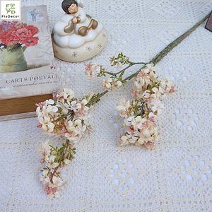 Fleurs artificielles en soie lilas vintage, simulation, accessoires de mariage, <span class=keywords><strong>exposition</strong></span>, 6 couleurs - Product Image 3