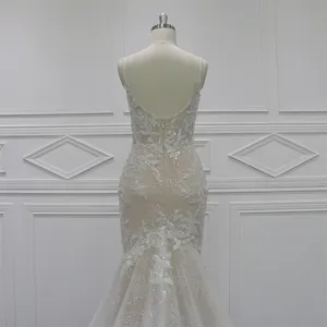 Robe De mariée sirène civile bon marché, col en V, nouvelle robe De soirée, 2023