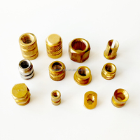 Inserts filetés en laiton d'excellente qualité écrou de fixation verrouillage cuivre personnalisé filetage rond hexagonal écrou d'insertion en laiton moleté