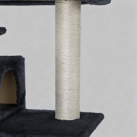 Arbre à chat multi-niveaux avec deux condos, poteaux à gratter en sisal, plateforme de repos et échelle – Grande maison d'activités pour chats d'intérieur