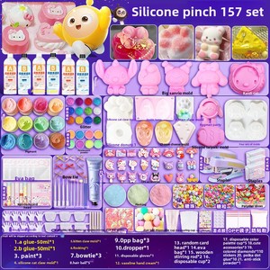 Kit de moules en silicone faits à la main pour enfants, pour la création de jouets anti-stress en forme de boule à presser avec colle AB, jouet squishy DIY - Product Image 3