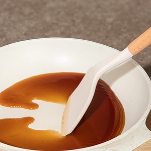 Spatules en silicone à manche en bois, ensemble de 5 pièces, antiadhésives, résistantes à la chaleur, pour la cuisine à domicile - Product Image 4