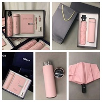 Ensemble Cadeau d'Entreprise de Luxe Rose Personnalisé avec Logo : Carnet, Stylo et Tasse Isotherme – Idéal pour Femmes et Filles, Cadeau de Remise de Diplôme ou Souvenir