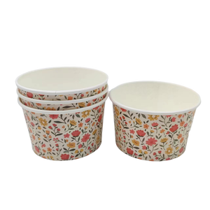 Custom Logo Printed White Environmentally Friendly Recyclable Frozen Yogurt Packaging Bowl Container Ice Cream Paper <b>Cup</b> - Product Image 3