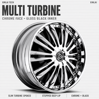 Jantes XINLAI forgées multi-rayons coniques 20 21 22 pouces 5x127 chromées à fond profond pour Jeep Grand Cherokee SUV Show Build