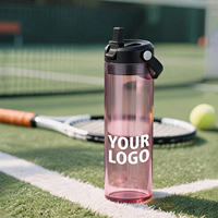 Bouteille d'eau de sport Tritan de marque OEM, sans BPA, anti-fuite, en plastique, pour la salle de sport, le cyclisme, la randonnée, le camping, les voyages, les activités de plein air