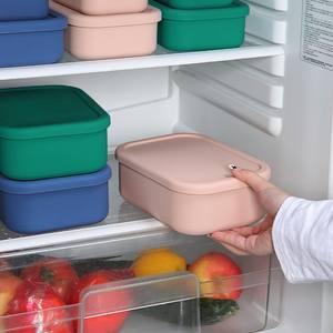 고품질 플래티넘 실리콘 어린이 도시락 용기, 식품 보관 및 신선도 유지를 위한 뚜껑 있는 유아용 런치 박스 - Product Image 5
