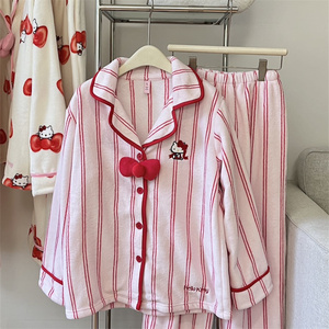 Conjuntos <span class=keywords><strong>de</strong></span> Pijamas 284 #   Pijama <span class=keywords><strong>de</strong></span> Franela <span class=keywords><strong>de</strong></span> Leche para <span class=keywords><strong>Mujer</strong></span>, Diseño <span class=keywords><strong>de</strong></span> Corazón <span class=keywords><strong>de</strong></span> Niña, Cálido para Invierno - Product Image 2