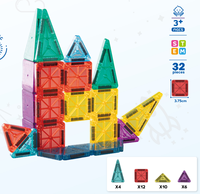 Juego de Bloques de Construcción Magnéticos 3D DIY - Magnéticos Educativos de Plástico para Niños de 7 a 9 Años, Certificado EN71, Caja de Hierro, Juguete Portátil