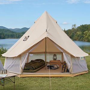 Carpa de campaña hexagonal ShinHye Bell Yurt Tent 420D de tela Oxford para 3 personas, impermeable, con salida para estufa. - Product Image 2