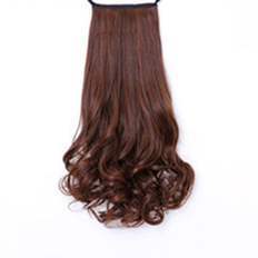 Peluca de cola de caballo femenina de 35cm con tocado hecho de cabello humano - Product Image 1