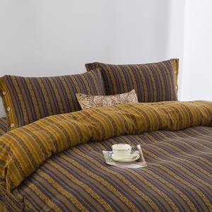 Nouvelle Collection 2026 – Parure de Lit 4 Pièces en Jacquard Teint Fil à Fil 100% <span class=keywords><strong>Coton</strong></span> Double Couche : Draps, Taies d'Oreiller et Housse de Couette - Product Image 3