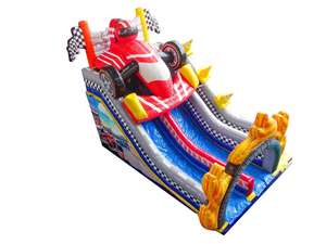 Scivolo Gonfiabile Gigante a Tema Pista di Formula Uno, Castello Gonfiabile Formula - Product Image 3