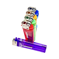 Briquet à gaz classique à huit angles en plastique à silex pour les affaires et les cigarettes Article cadeau de qualité supérieure