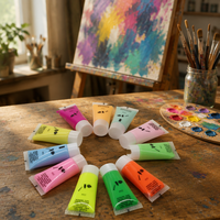 Peinture acrylique 22 ml, directement de l'usine, non toxique, certifiée MSDS, peinture artistique professionnelle, couleurs vives pour plusieurs surfaces