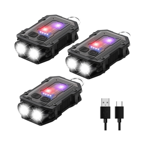 ไฟฉาย LED COB แบบชาร์จไฟได้ขนาดเล็ก EDC ความสว่างสูง 800 ลูเมนส์ แสงสีขาว แดง น้ำเงิน 8 โหมด พวงกุญแจขนาดเล็ก พกพาสะดวก ชาร์จผ่าน USB C รุ่น WADE- - Product Image 5