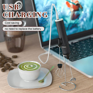 Espumador de Leche USB al por Mayor con 3 Batidores, 3 Velocidades, a Pilas, Espuma Rápida para Café, Leche, Chocolate, Logotipo OEM - Product Image 4
