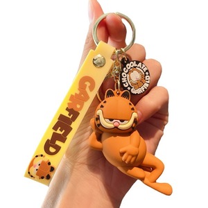 Wholesale Cute Cartoon Kids Women Anime Keychain Silicon Mini Backpack Key Ring Accessories Rubber Key Chains