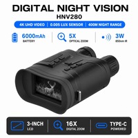 Jumelles de vision nocturne infrarouge à portée de 400 m HNV280, caméra de vision nocturne numérique 4K pour l'exploration de la nature