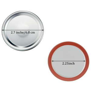 Tapas y anillos para conservas de tarros Mason de <span class=keywords><strong>boca</strong></span> ancha, tapa de rosca a prueba de fugas de tipo dividido, Material de Metal plateado - Product Image 2