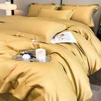 Parure de draps d'été en pur coton de haute qualité, écologique, couleur unie, respirante, pour temps chaud, drap-housse de luxe
