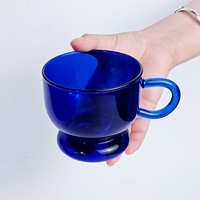 Tasse en verre coloré de 200 ml, résistante au froid et à la chaleur, pour l'été, ensemble de verres à thé et café pour la maison et le bar, haute qualité