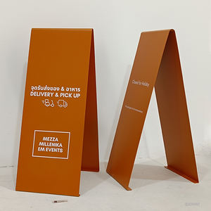 Letrero de metal personalizado para acera, de pie, exterior, cafetería, restaurante, tablero publicitario, letrero de marco de acero inoxidable - Product Image 5