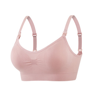 Reggiseno Allattamento Premaman Senza Ferretto <span class=keywords><strong>con</strong></span> Chiusura Frontale, Taglie Forti, Spalline Regolabili, Tinta Unita per Donne in Allattamento Post-Parto - Product Image 3