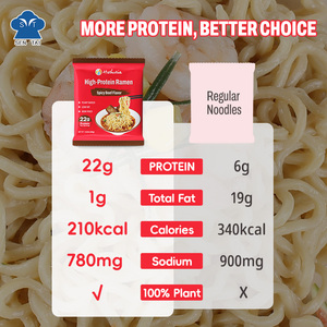 Ramen végétalien au bœuf épicé, protéiné, faible en sucre et en matières grasses, non frit, sans OGM, 22g <span class=keywords><strong>de</strong></span> protéines végétales - Product Image 4
