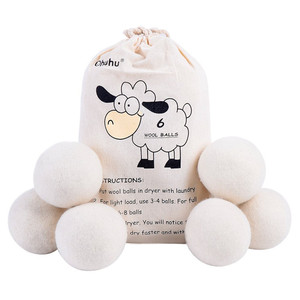 Produits Tendances 2020 Produits Naturels Lot <span class=keywords><strong>de</strong></span> 6 XL Boules <span class=keywords><strong>de</strong></span> Séchage en <span class=keywords><strong>Laine</strong></span> <span class=keywords><strong>de</strong></span> Nouvelle-Zélande Biologiques Réutilisables Écologiques - Product Image 2