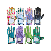 Grande demande Vente en gros Impression de logo personnalisé Gants de golf Gant de golf Main gauche Gants de golf Cabretta en cuir