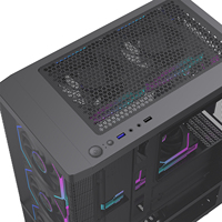 Gabinete Gaming ATX Lovingcool con Paneles de Malla Doble, Compatibilidad con Tamaño Completo, Preparado para AIO de 240 mm, Gran Volumen Interior, Descuento