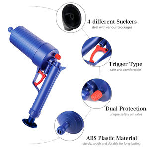Déboucheur de toilette à haute pression Déboucheur de vidange d'air Outil de plomberie Plongeurs de tuyau pour piston de toilette de salle de bain - Product Image 3