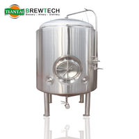 Cuve à bière brillante de 500 L avec enveloppe isolante et boule de pulvérisation CIP pour applications en microbrasserie et brasserie artisanale