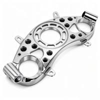 Triple étrier de guidon CNC sur mesure pour moto de tourisme, usinage de précision en métal selon le dessin 3D du client, neuf