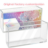 Boîte de présentation moderne en acrylique transparente pour cartes Pokémon, personnalisée en usine, écologique, avec couvercle magnétique, portable, pour collection de cartes à collectionner