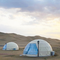 Tente géodésique personnalisée de grande taille avec structure en acier galvanisé pour salons professionnels et expositions en plein air, capacité de 500 personnes, toutes saisons