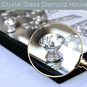 DILU Cristal Amour Mur Porte-clés Étincelant Diamant Miroir Clé Mur Cadeau 4-Crochet Entrée Déco MAISON Lettré Diamant Décorations - Product Image 5