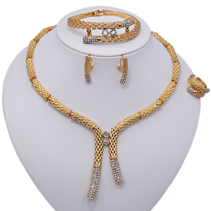Zhuerrui Set di gioielli africani di <span class=keywords><strong>alta</strong></span> qualità Set di gioielli placcati in oro italiano Fashion Lady Dubai Style Set di gioielli HD20072014 - Product Image 5